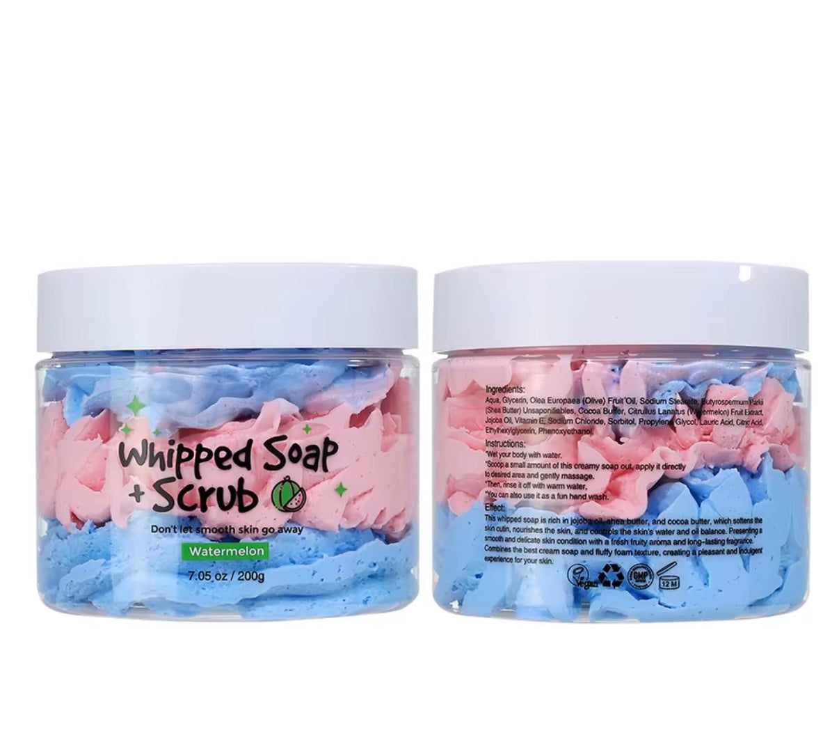 Watermelon Whipped Soap + Scrub