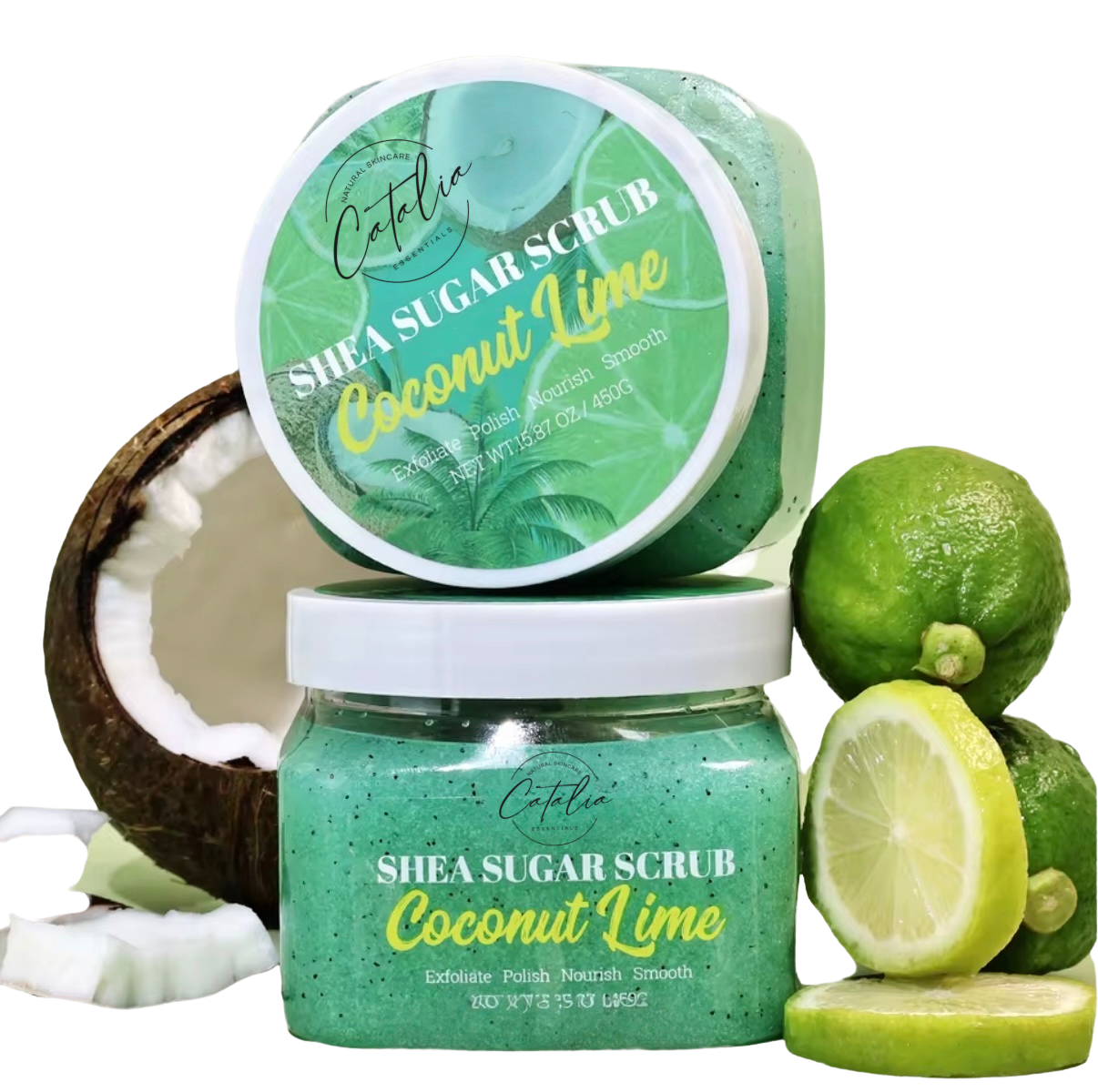 Coconut Lime Shea Butter Sugar Scrub