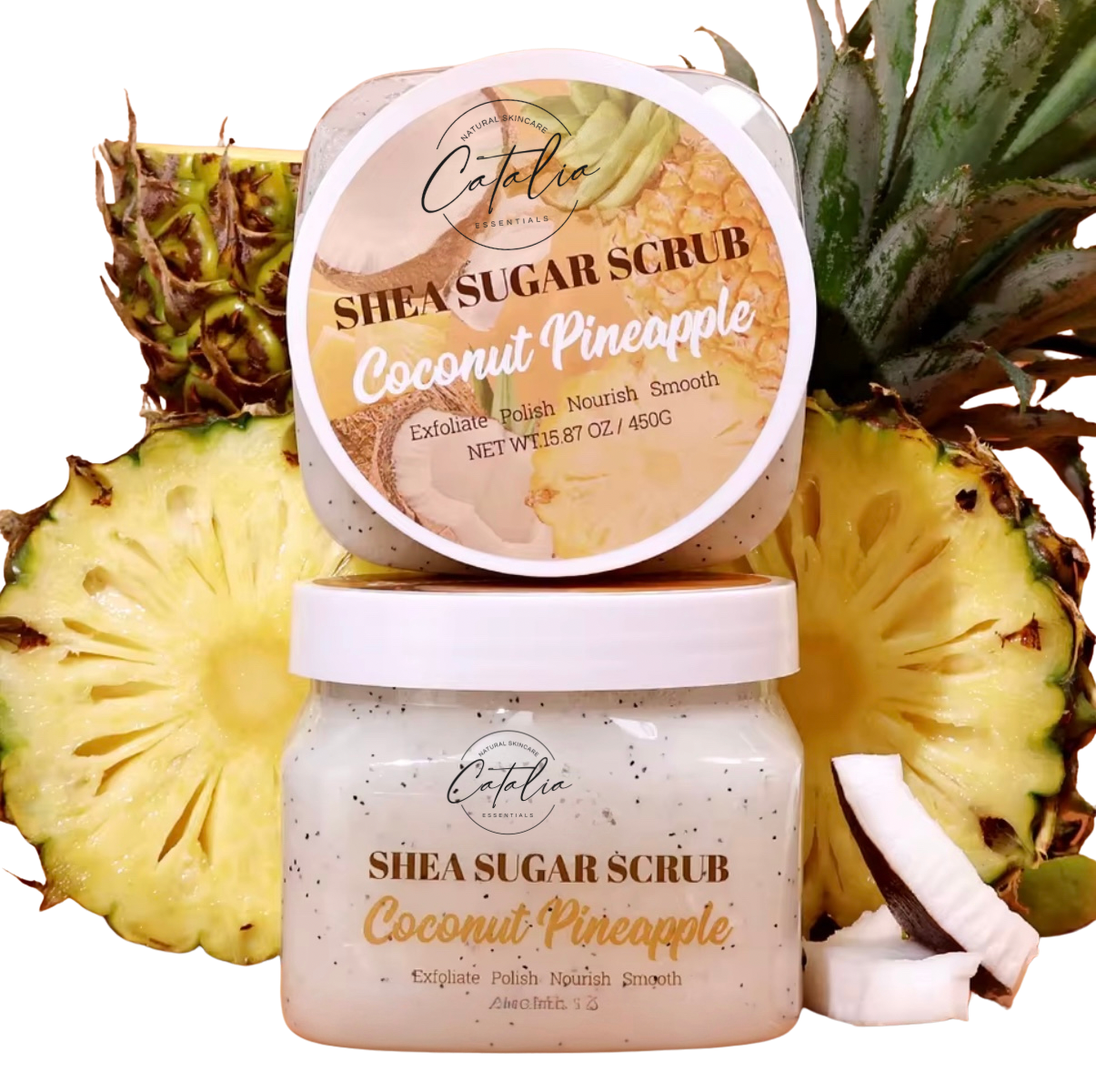 Coconut Pineapple Shea Butter Sugar Scrub