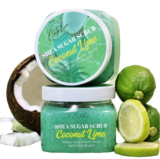Coconut Lime Shea Butter Sugar Scrub